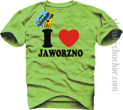 I love Jaworzno koszulka męska z nadrukiem - light green