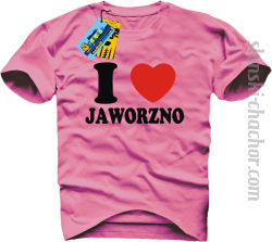 I love Jaworzno koszulka męska z nadrukiem - pink