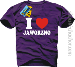 I love Jaworzno koszulka męska z nadrukiem - purple