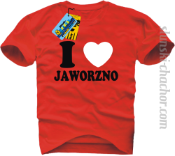 I love Jaworzno koszulka męska z nadrukiem - red