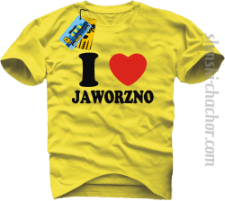 I love Jaworzno koszulka męska z nadrukiem - yellow