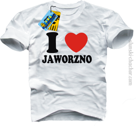 I love Jaworzno koszulka męska z nadrukiem - white