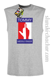 Tommy Middle Finger - Bezrękawnik męski melanż
