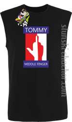 Tommy Middle Finger - Bezrękawnik męski czarny