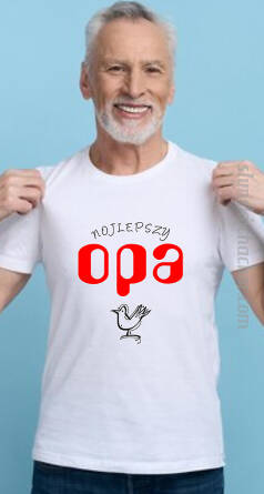 Nojlepszy OPA  - koszulka męska z nadrukiem 3