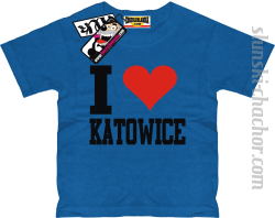 I love Katowice koszulka dziecięca z nadrukiem - blue