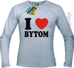I love Bytom longsleeve z nadrukiem - ash