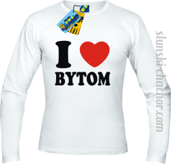 I love Bytom longsleeve z nadrukiem - white