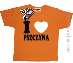 I love Pszczyna koszulka dziecięca z nadrukiem - orange
