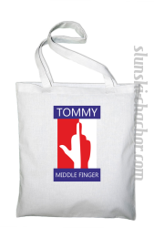 Tommy Middle Finger - Torba EKO biały