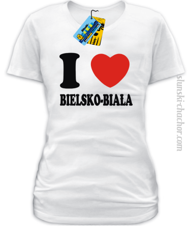 I love Bielsko-Biała - koszulka damska - biały