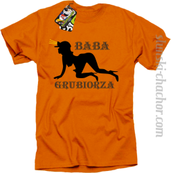 Baba Grubiorza - Koszulka męska pomarańcz 