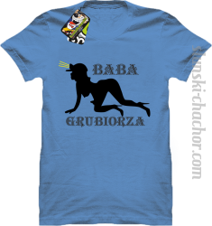 Baba Grubiorza - Koszulka męska błękit 