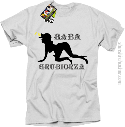 Baba Grubiorza - Koszulka męska biała 
