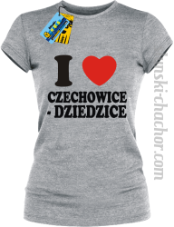 I love Czechowice - Dziedzice koszulka damska z nadrukiem - ash