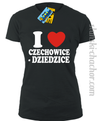 I love Czechowice - Dziedzice koszulka damska z nadrukiem - black
