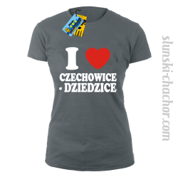I love Czechowice - Dziedzice koszulka damska z nadrukiem - grey