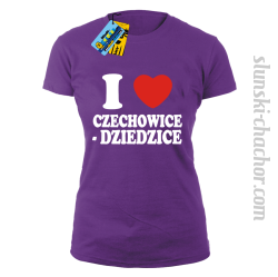 I love Czechowice - Dziedzice koszulka damska z nadrukiem - purple