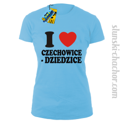 I love Czechowice - Dziedzice koszulka damska z nadrukiem - sky blue