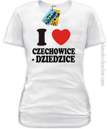 I love Czechowice - Dziedzice koszulka damska z nadrukiem - white