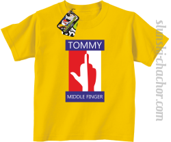 Tommy Middle Finger - Koszulka dziecięca żółty