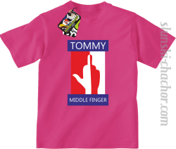Tommy Middle Finger - Koszulka dziecięca fuchsia