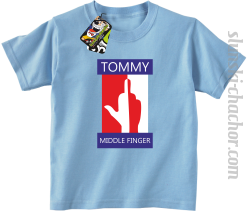 Tommy Middle Finger - Koszulka dziecięca błękit