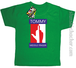 Tommy Middle Finger - Koszulka dziecięca zieleń