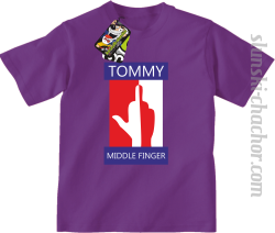 Tommy Middle Finger - Koszulka dziecięca fiolet