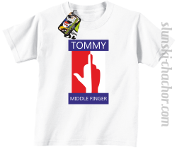 Tommy Middle Finger - Koszulka dziecięca biała