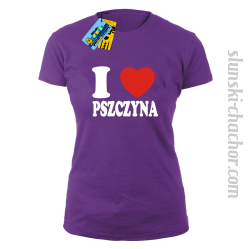 I love Pszczyna koszulka damska z nadrukiem - purple