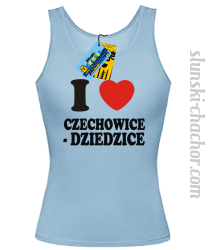I love Czechowice - Dziedzice top damski z nadrukiem - sky blue