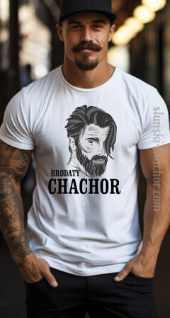 Brodaty chachor - koszulka męska z nadrukiem