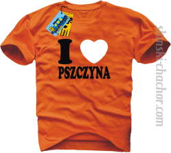 I love Pszczyna koszulka męska z nadrukiem - orange