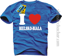 I love Bielsko-Biała koszulka męska z nadrukiem - blue