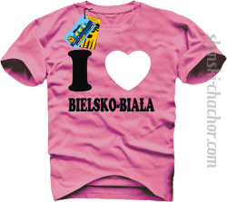 I love Bielsko-Biała koszulka męska z nadrukiem - pink