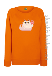 CICIK Kot - bluza bez kaptura damska pomarańczowa