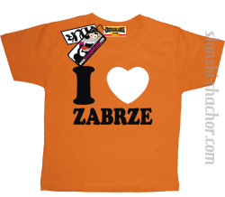I love Zabrze koszulka dziecięca z nadrukiem - orange