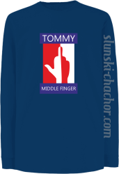 Tommy Middle Finger - Longsleeve dziecięcy granat