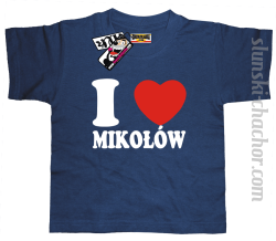 I love Mikołów koszulka dziecięca z nadrukiem - navy blue