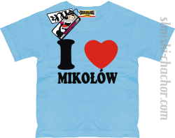 I love Mikołów koszulka dziecięca z nadrukiem - sky blue