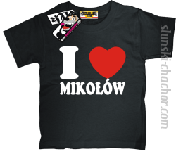 I love Mikołów koszulka dziecięca z nadrukiem - black