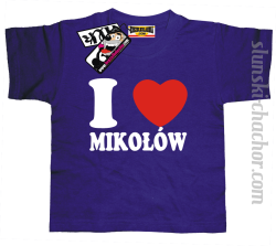 I love Mikołów koszulka dziecięca z nadrukiem - purple