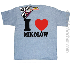 I love Mikołów koszulka dziecięca z nadrukiem - ash