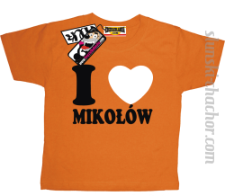 I love Mikołów koszulka dziecięca z nadrukiem - orange