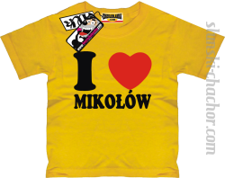 I love Mikołów koszulka dziecięca z nadrukiem - yellow