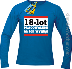 18 lot pracowałech - longsleeve męski - niebieski