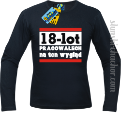 18 lot pracowałech - longsleeve męski - czarny
