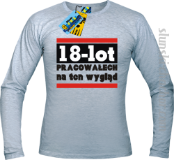 18 lot pracowałech - longsleeve męski - melanżowy