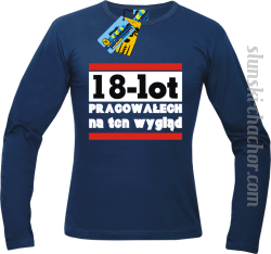 18 lot pracowałech - longsleeve męski - granatowy